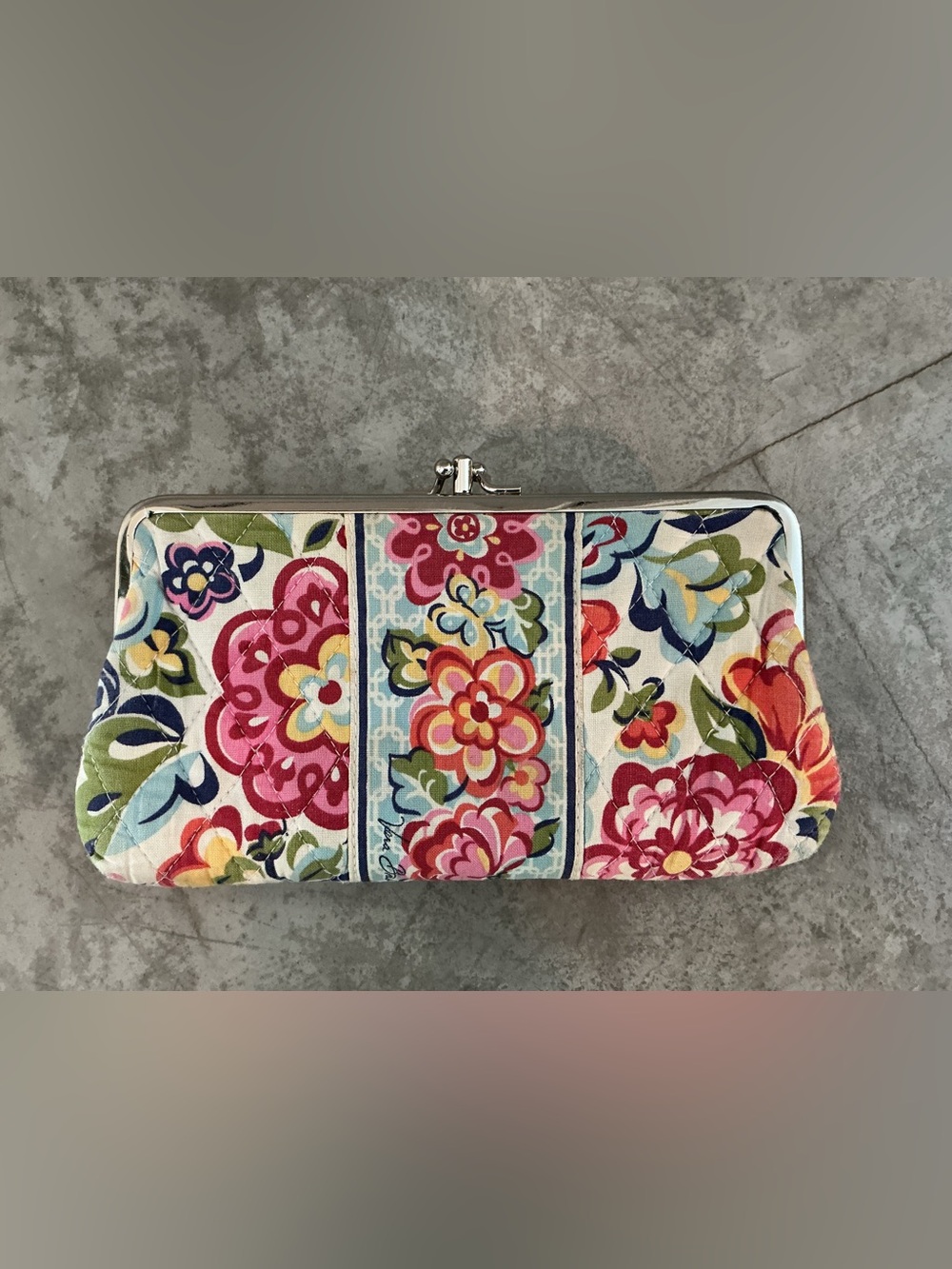 Vera Bradley kiss lock clutch wallet in “Hope Garden”
